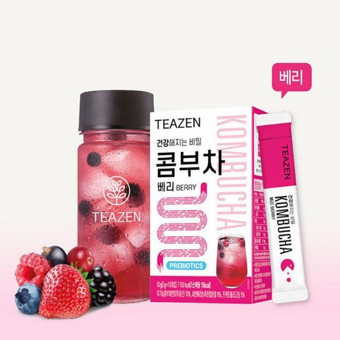 물에타먹는티젠콤부차, 베리(5gX10개)