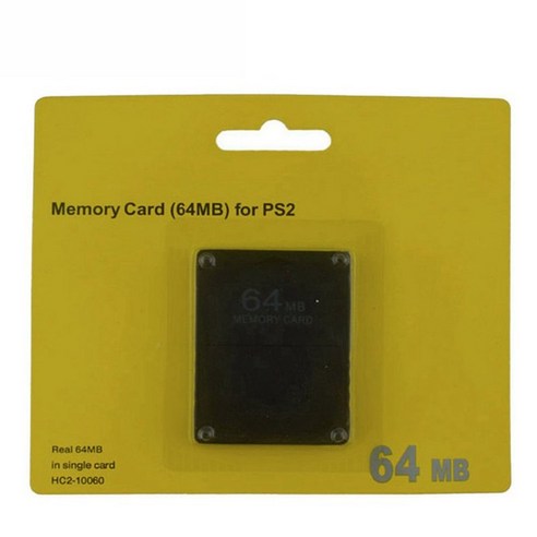 PlayStation 2 PS2 콘솔 게임을위한 새로운 64MB 메모리 저장 카드, 하나, 검정