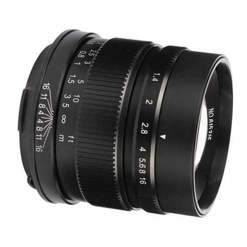 55mm F1.4 APS-C 캐논 카메라 블랙에 적합한 수동 세로 초점 렌즈, 6x6x8cm, 블랙, 금속