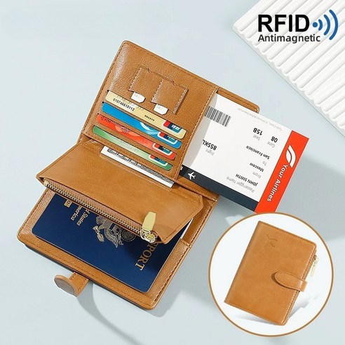 제이템 RFID 차단 안티스키밍 여권 케이스 지갑