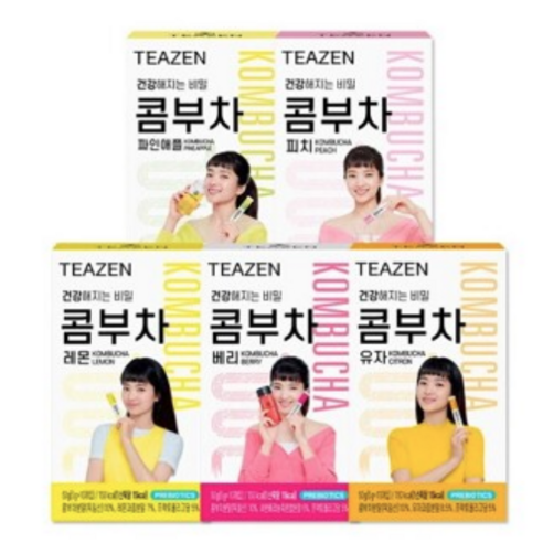 티젠 김태리 콤부차 5가지맛 혼합 50스틱 -, 1세트