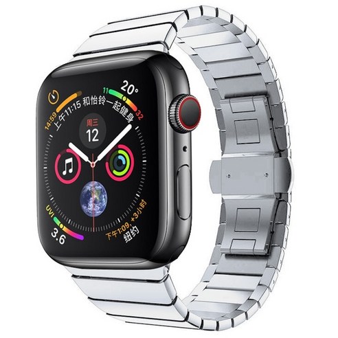 애플워치 se2 44mm 스트랩 se2스트랩 여름 스테인레스 스틸 apple watch, 42mm 44mm 45mm 49mm, 티타늄 색상