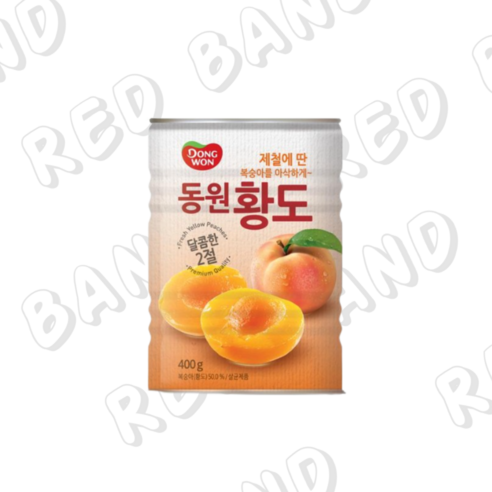 동원 복숭아 황도 2절 과일통조림, 400g, 10개