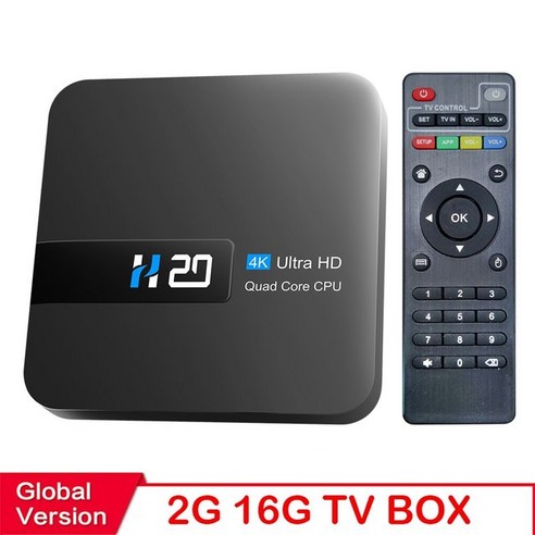   H20 스마트 안드로이드 TV 미디어 플레이어 3D 플레이 초고속 1080P 셋톱 4K H.265, 2.American Standard - 2G16G, 없음