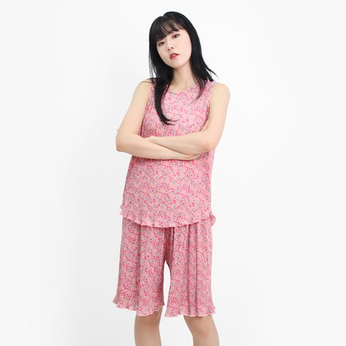 부티마리 냉감 플리츠 민소매 잠옷세트 여성용
