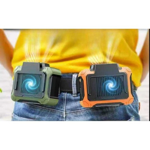  무시동에어컨 대형 트럭 중장비 요트 전용 냉방에어컨, 8)12V 주차 에어컨(풀세트)-냉매-검정 멀티형 야외 허리 에어컨 휴대용 건설 현장 낚시 캠핑 USB, 뉴그린 10000 mAh + 에너지 18시간