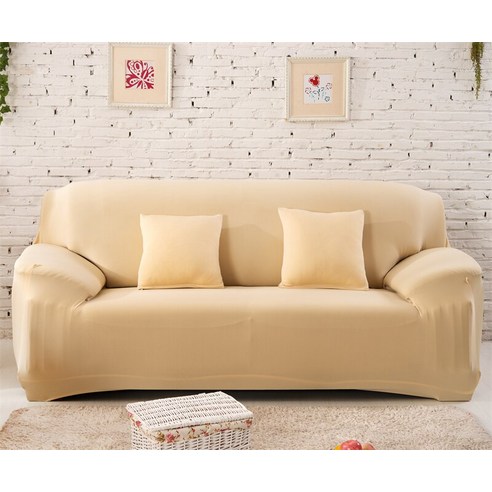[XIG] Housmife 단색 소파 커버 거실 소파 커버 코너 소파 커버 Slipcover Chair Protector 1/2/3/4 인승, 1Pc 145-185Cm, 베이지