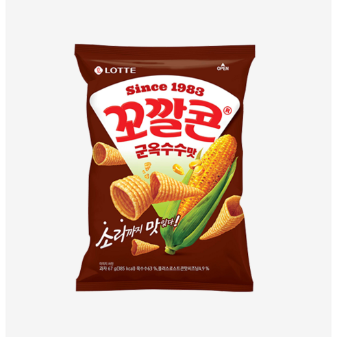 꼬깔콘 군옥수수맛 67g, 8개