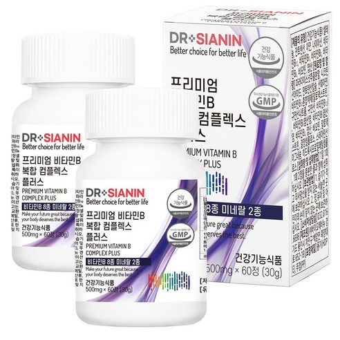 닥터시아닌 프리미엄 비타민B 복합 컴플렉스 플러스, 60정, 2개