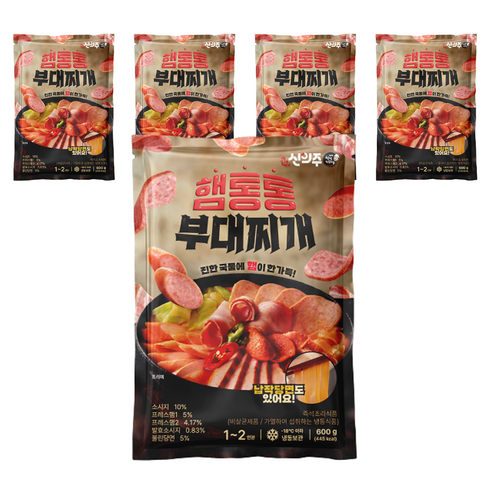 신의주 햄통통 부대찌개 냉동, 12개, 600g