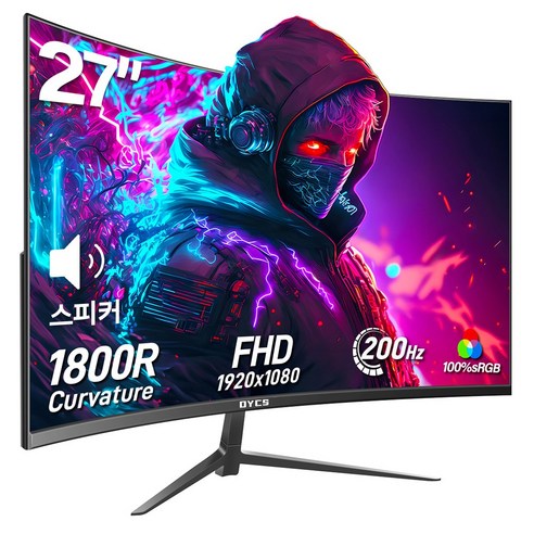 34인치 울트라와이드 커브드 게이밍 모니터 165Hz UWQHD 4k 27인치 모니터 200Hz FHD 커브드 컴퓨터 화면 Gawfolk 할인중, 70cm, 27inch 1k 200Hz