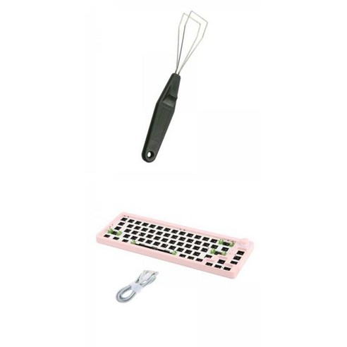 TM680 키보드 키트 핑크색 + Keycap Puller, 설명한대로, 설명한대로, 설명한대로