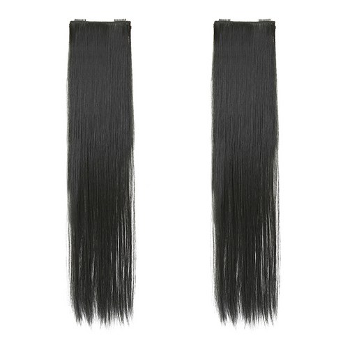 가발매니아 심플스트레이트 49cm 부분2헤어피스 붙임머리 좌우대칭 made in korea, 초코브라운(제디원사), 1개
