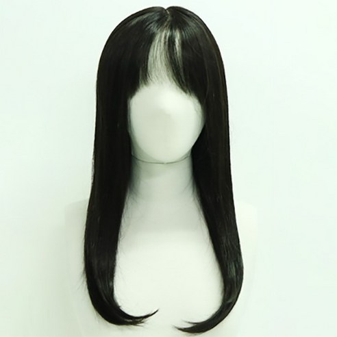 가발매니아 벨라 롱 56cm 수제통가발 프론트레이스(프리미엄 G사), 내츄럴블랙