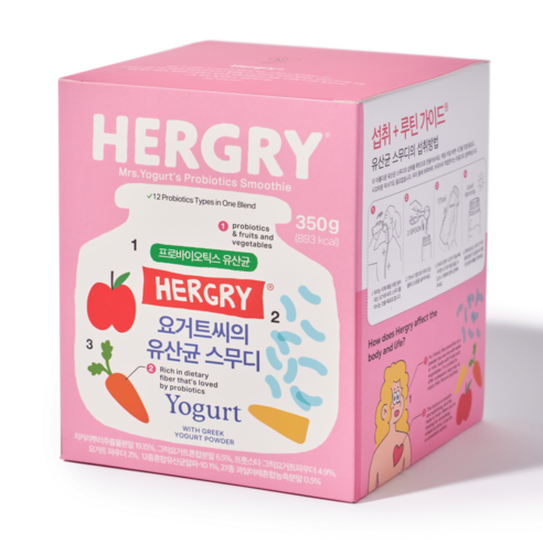 헐그리 요거트 유산균 스무디, 350g, 3개