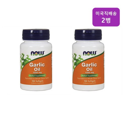 나우푸드 갈릭 오일 1500mg 소프트젤, 1개, 100정 나우푸드클로렐라