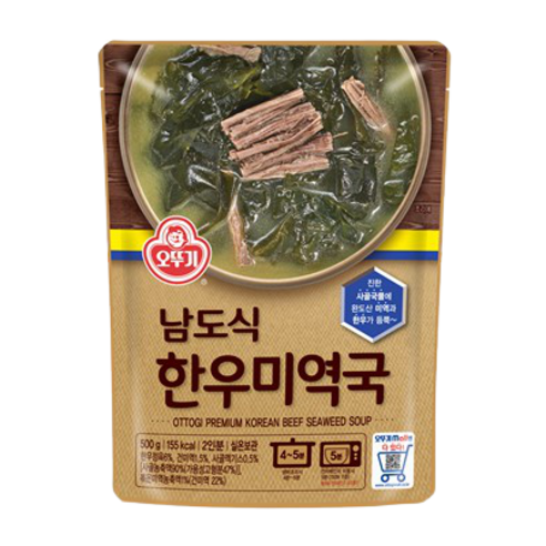 오뚜기 남도식 한우미역국, 1개, 500g