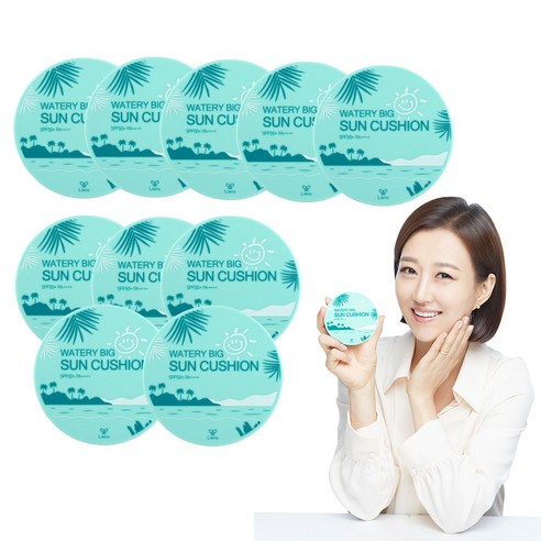 기타 [리에노] 리에노 장윤정 선쿠션 수분 듬뿍 빅 썬쿠션 10개, 25g, 10개