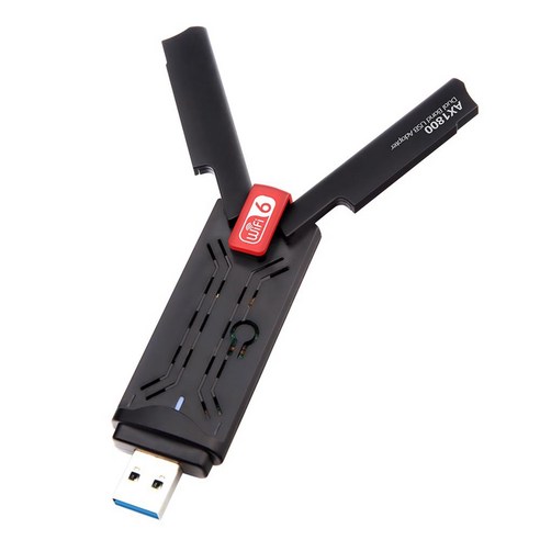 노 브랜드 1800Mbps Wifi 6 USB 이더넷 어댑터 3.0 안테나 동글 802.11Ax 듀얼 밴드 2.4G/5Ghz PC용 Wi-Fi 네트워크 카드, 없이, 무선 네트워크 카드