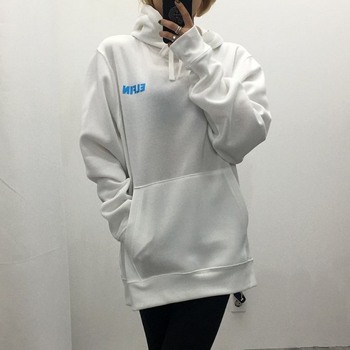 ELFIN 프린팅 기모 후드티