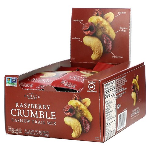 Sahale Snacks 라즈베리 크럼블 캐슈넛 트레일 믹스 425 g, 1개, 425g