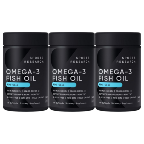멀티구성 Sports 리서치 오메가3 Mini Softgels 미니 소프트겔 삼키기 쉬운 Alaska omega3 625mg