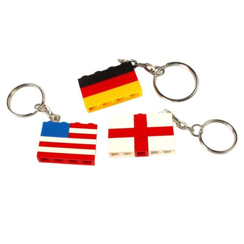 3x 미니어처 국기 모양의 가방 펜던트 매력 열쇠 고리 열쇠 고리 홀더 참신 선물 열쇠 장식, 여러 가지 빛깔의, 4x3cm, 플라스틱