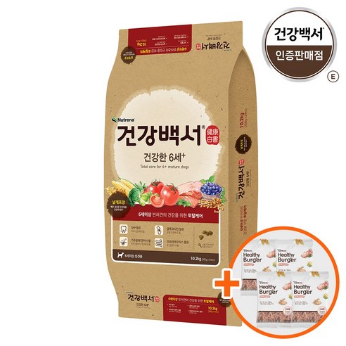 건강백서 생선 건강한 6세 플러스 애견사료, 연어, 10.2kg, 1개