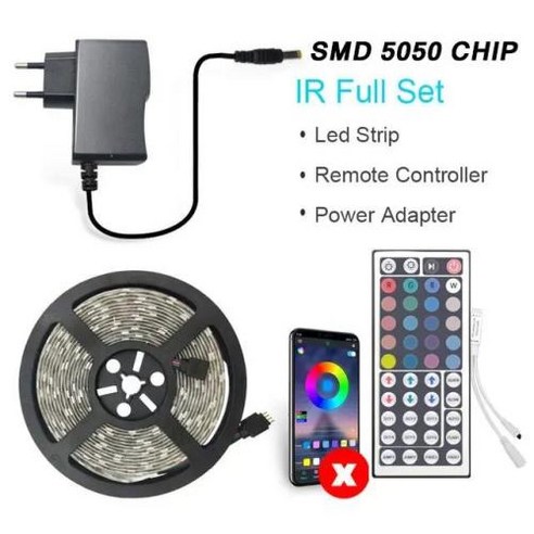 LED 20M RGB 테이프 2835 5050 블루투스 방수 스마트 TV 와이파이 다채로운 12V 램프, 47) 5050 IR KIT  Waterproof25M