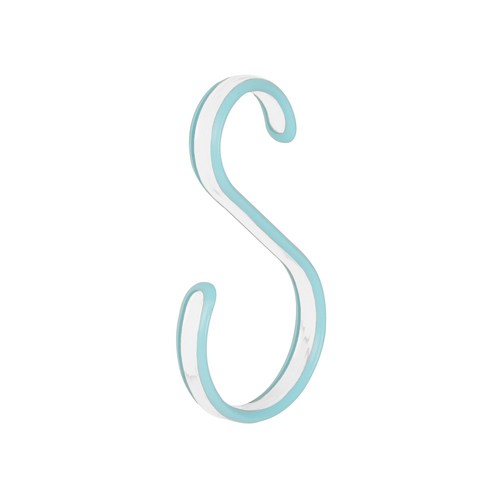 Spectrum 코라 옷장 라이드 걸이, Blue+Clear, 1개