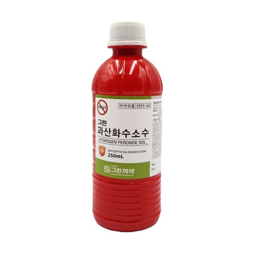 그린제약 과산화수소 소독약 상처소독 살균제, 8개, 250ml