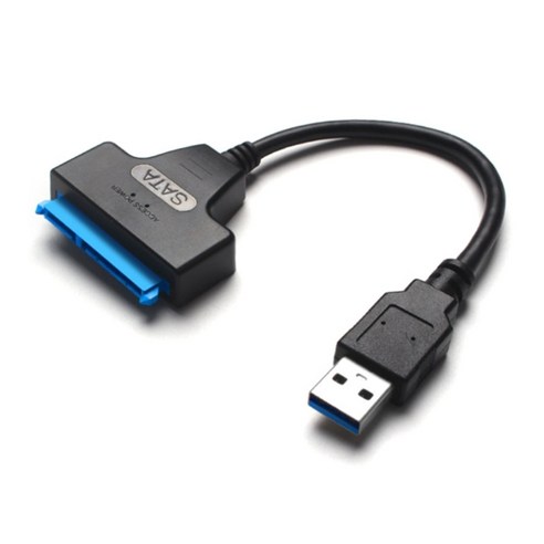 SATA3 USB 3.0 Adpter 케이블 외부 하드 드라이브 USB에서 SATA 22PIN 컨버터 하드 디스크 5GBPS 2.5 HDD SSD, 한개옵션0 하드디스크연결수암 Best Top5