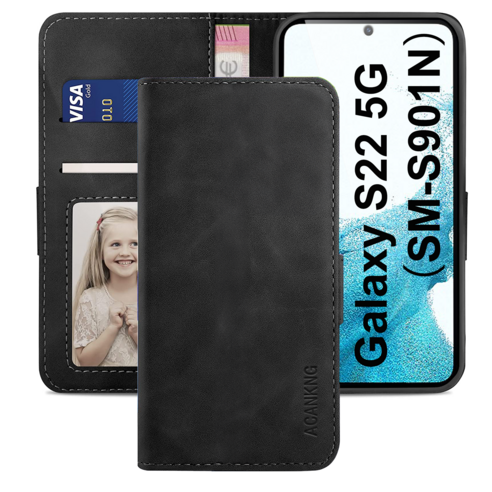 삼성 갤럭시 S22 플러스 울트라 5G 지갑형 카드수납 다이어리 휴대폰리 케이스 S22 plus ultra Leather wallet case 적용+지문인식 보호필름 증정 풀세트
