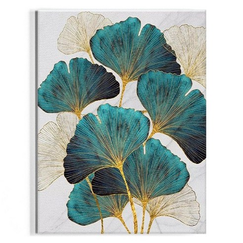 오로라데코덴 캔버스형 보석십자수 30x40cm, MK036 은행나무 잎