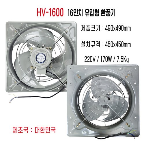 강력한 성능과 조용한 작업환경, 한양테크의 국산 공업용 환풍기