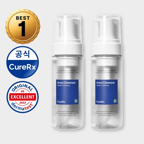 큐어알엑스 아누스 클렌저 항문전용워셔 항문청결제 항문세정제 150ml, 2개