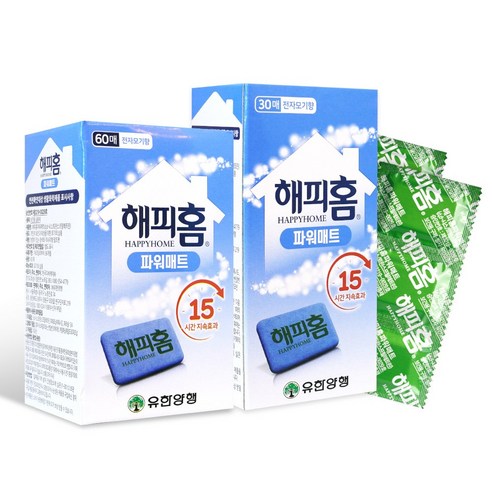 해피홈 파워매트 60매 x 1개 + 해피홈 파워매트 30매 x 1개, 60g, 1세트 - 기타 야외활동케어 | 쿠팡