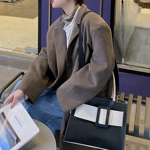 미니멀 디자인 가방 여성 핸드백 2020 뉴 트렌디 러시 컬러 캐리 가방 겨드랑이 백 크로스 백