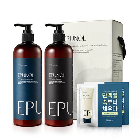 에퓨놀 바이옴 샴푸 500ml + 탈모 샴푸 500ml + 트리트먼트 5ml 2개 세트, 1세트