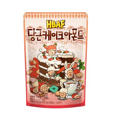 바프 당근케이크 아몬드, 190g, 6개