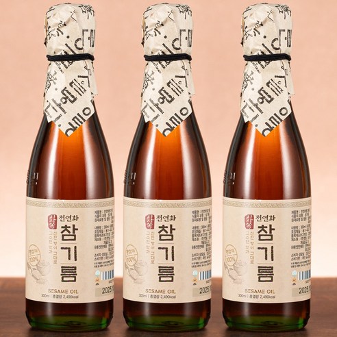 시장쏙 전연화 참기름 300ml 3개 시장쏙 전연화 참기름 300ml 3개