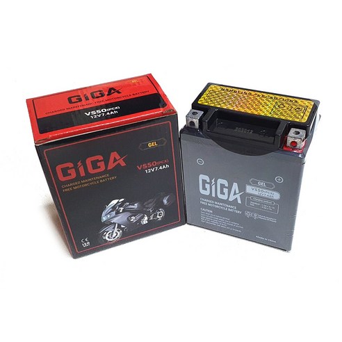 베스파 프리마베라125 배터리 GTX7.4A-BS 12V7.4A/GIGA 밀폐형젤밧데리, 1개