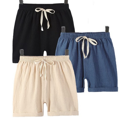 활기차고 편안한 여름을 위한 온더키즈 컬러팝 린넨 3부 아동 반바지