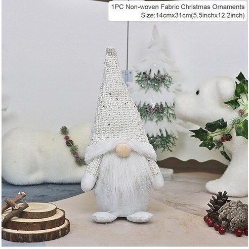 [SW] 놈 크리스마스 얼굴없는 인형 메리 크리스마스 장식 홈 크리스마스 장식품 크리스마스 Navidad 산후 새해 2022, 하나, 4
