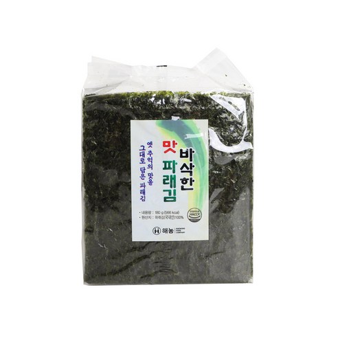 해농 맛 파래김 180g(100매), 180g (100매), 1개