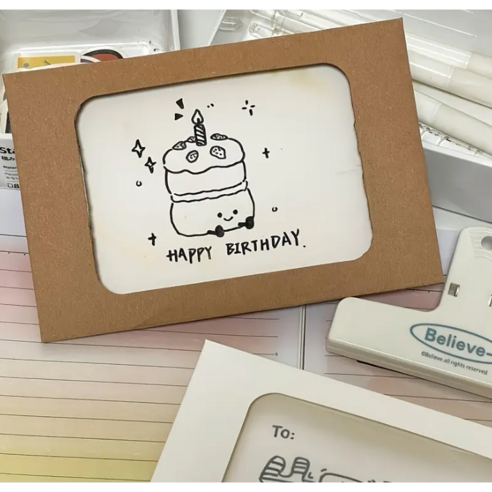 소단 깜짝이벤트 생일 답례품 부모님 감동 청첩장 여자친구 프로포즈 카드편지 세트, 5개, 크레프트