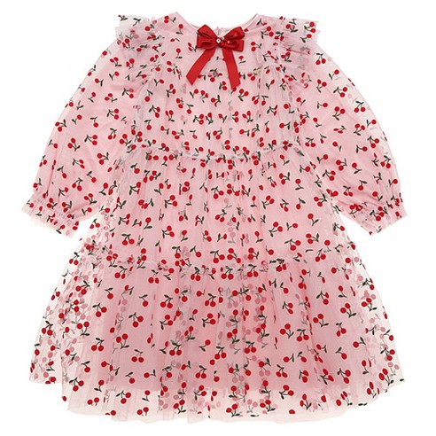 프렌치캣 [프렌치캣]연핑크 앵두샤 원피스 Q34DSO010P2