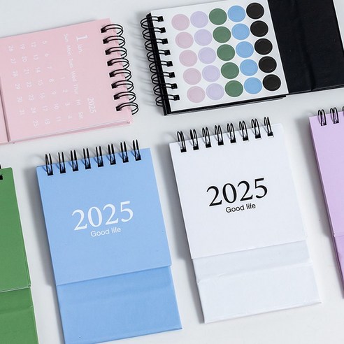 2025년 달력 스탠딩 캘린더 탁상 달력 미니 만년 교회 스케줄러 데스크, 1개, 카키