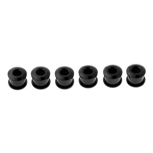 YSSHOP 6 조각 7075 알루미늄 합금 자전거 더블 Chainwheel 크랭크 셋 나사, 블랙, 12x12x12mm