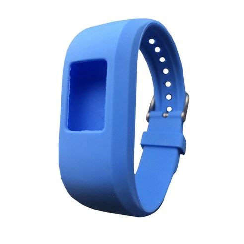 Garmin Vivofit 3 스포츠 팔찌용 실리콘 젤 밴드 스트랩 및 크롬 걸쇠, {"수건소재":"실리콘"}, 블루